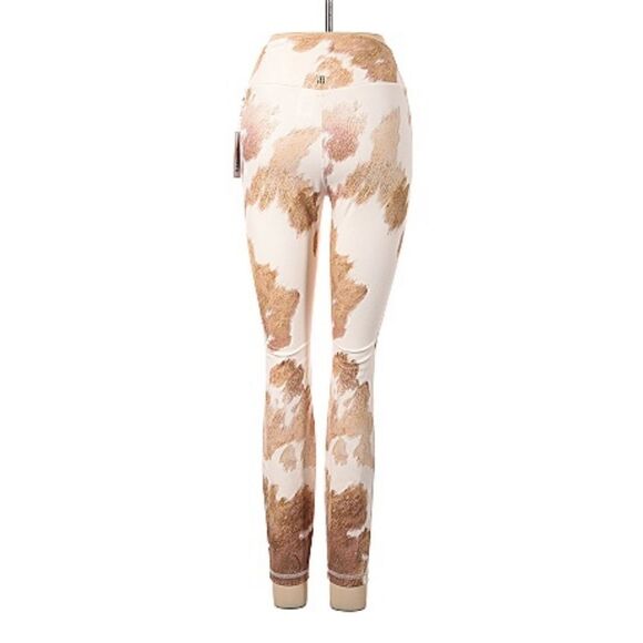 NWT🏷️We Wore What Medium Vshaped Cowhide Leggings Beige Multi - Picture 3 of 7